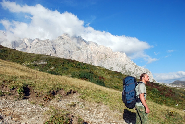 вид с перевала Черкесский на Фишт