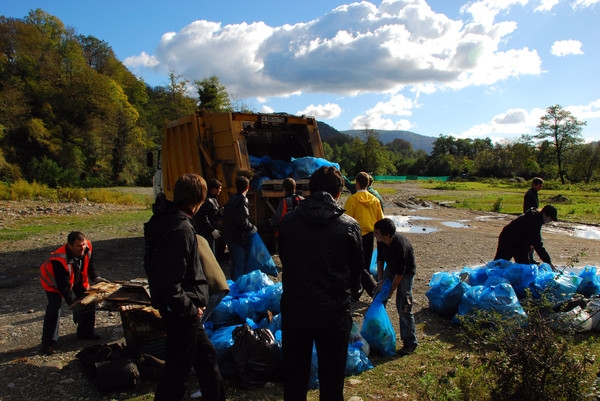 погрузка в мусоровоз