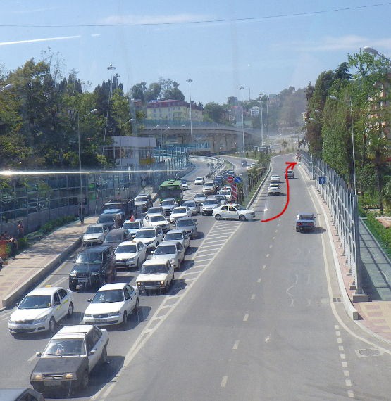 съезд с развязки Донская-Виноградная на пасечную