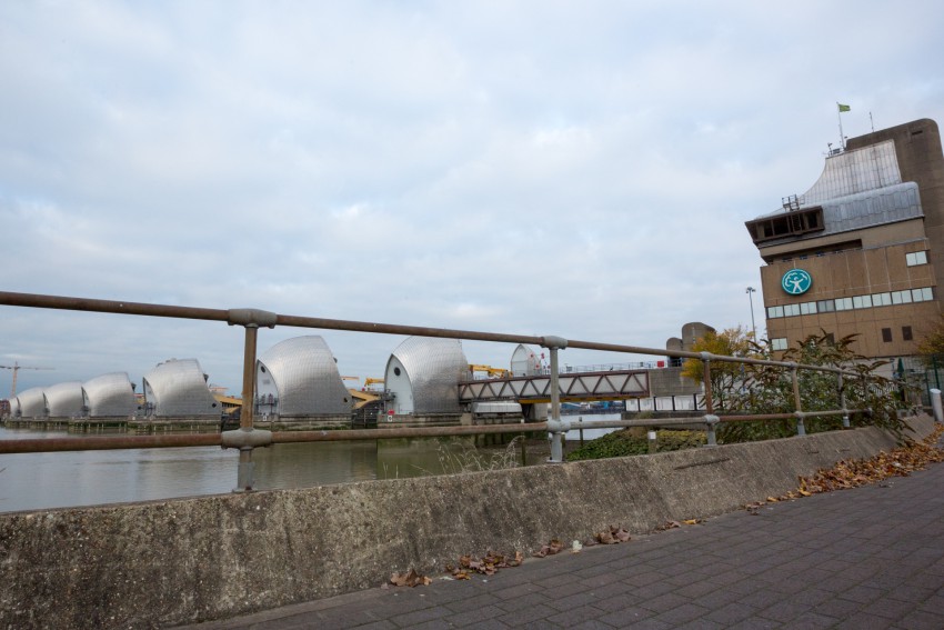 the Thames Barrier