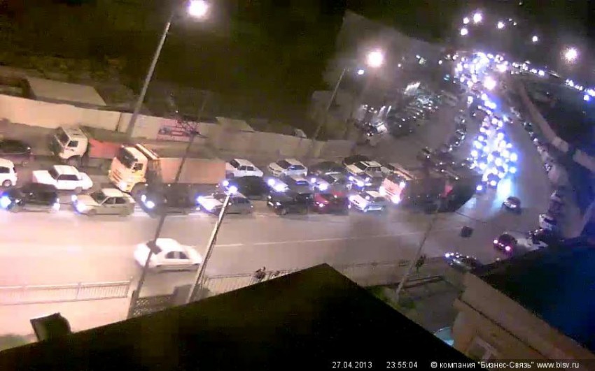 хвост пробки ине виден