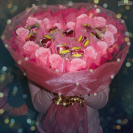 букет из конфет