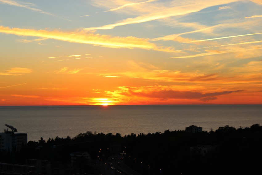 Закат над Сочи 22.10.2014