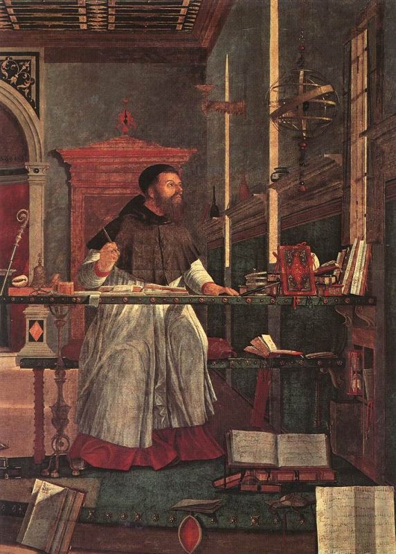 Картина называется Видение святого Августина, холст, масло