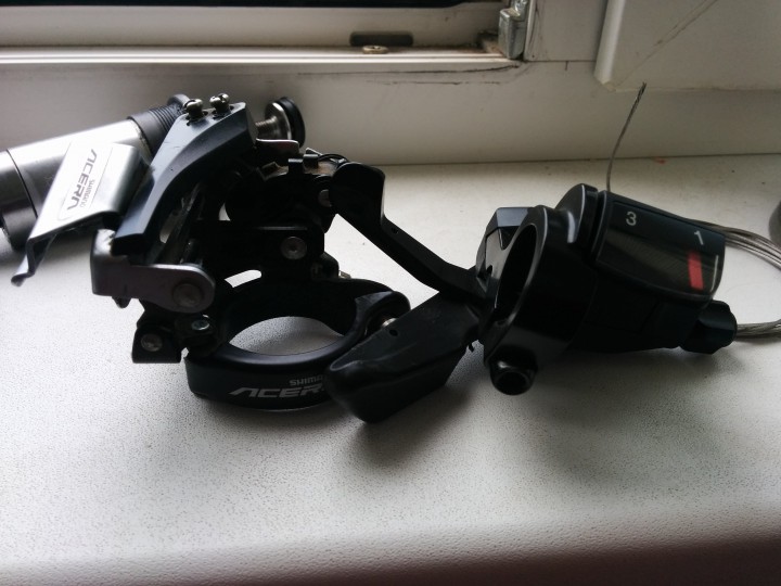 Передний переключатель с манеткой