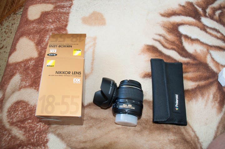 af-s dx nikkor 18-55mm f/3.5-5.6g ed II, бленда, 3 фильтра Polar