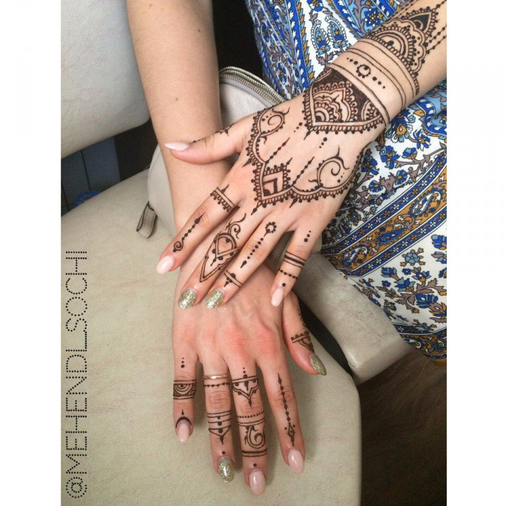 Роспись хной, свадебное мехенди, временные тату
