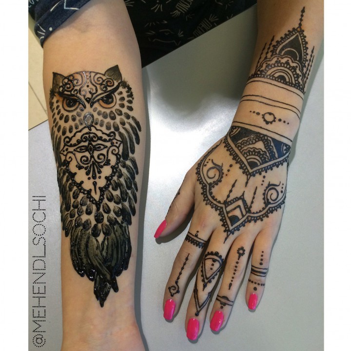 Роспись хной, свадебное мехенди, временные тату