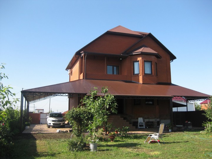 Навесы из профнастила в Краснодаре.