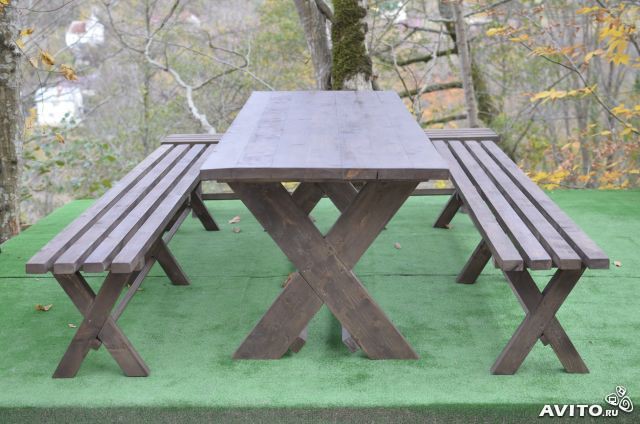 Столы и лавки для кафе и дачи