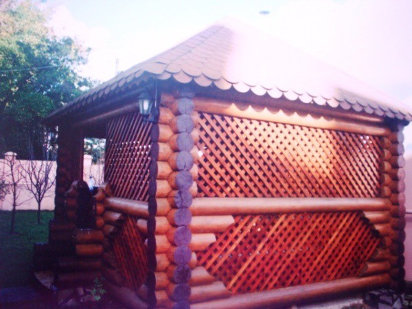 Дом, баня , беседка из оцилиндрованного бревна(строительство)