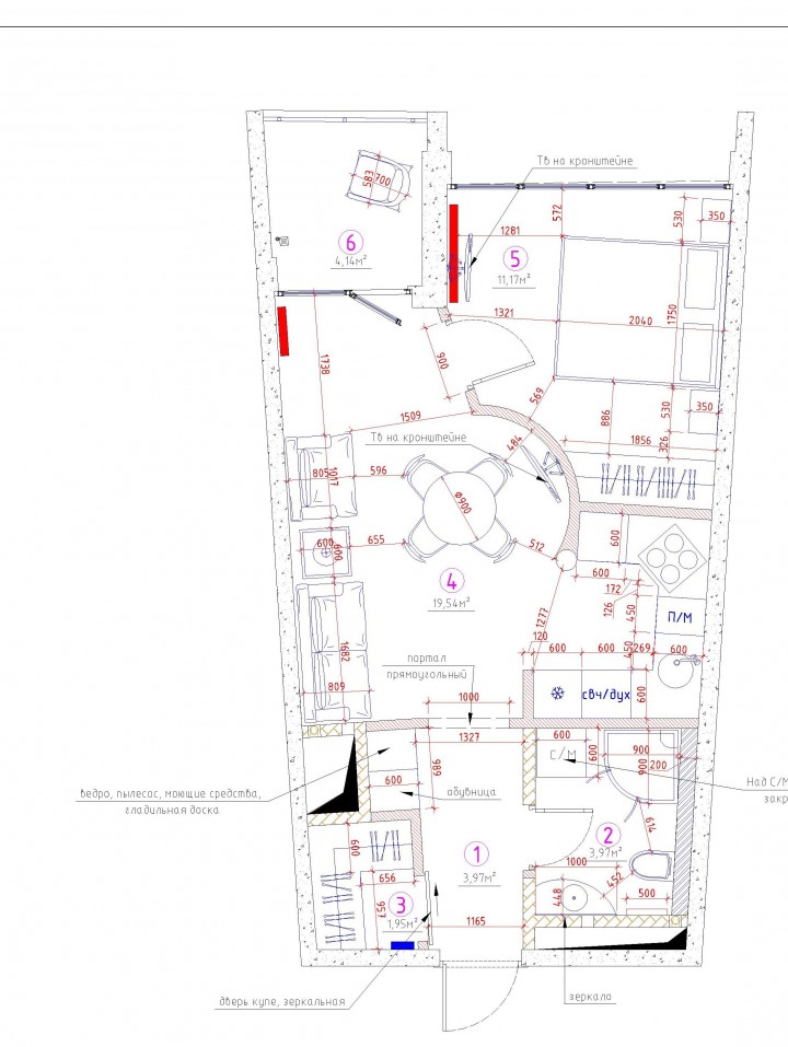 Центр Сочи, 44кв.м., пред-чистовая отделка