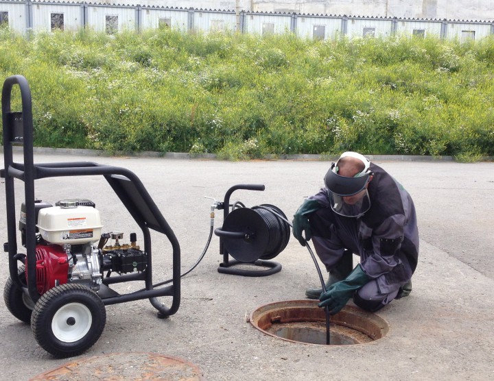 Гидродинамическая прочистка канализации, устранение засоров, вид