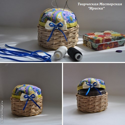 Корзинки из бумажной лозы ручной работы