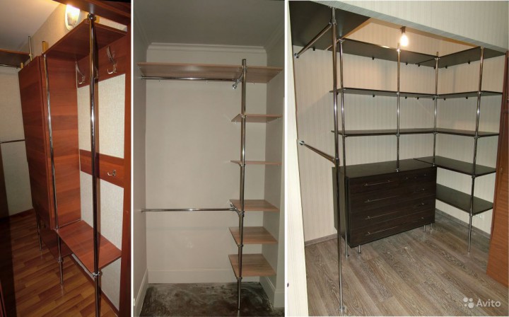 стеллажи гардеробные сборнные для дома