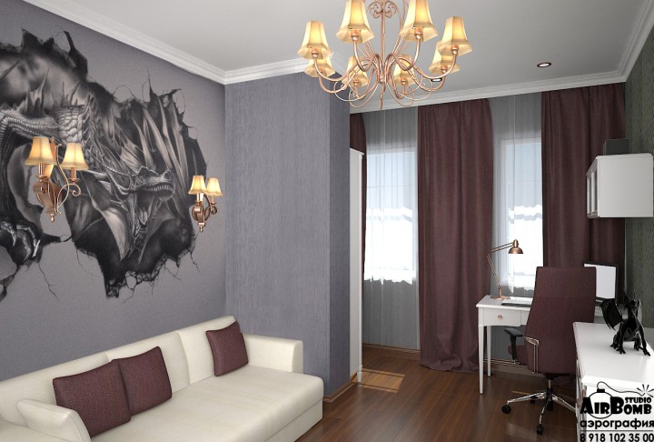 Роспись стен 3D