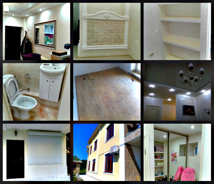 фасадные работы, отделка стен, потолки, полы