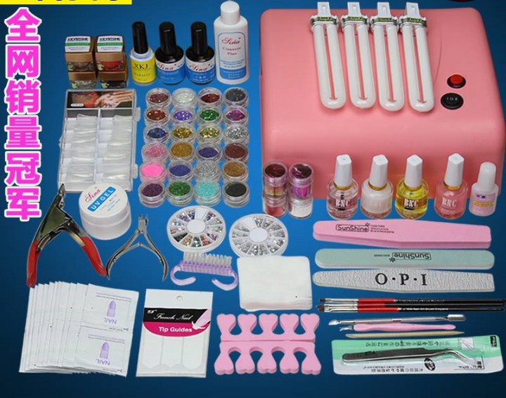 Наборы для наращивания ногтей гелем и акрилом, гель лаки Gelish,