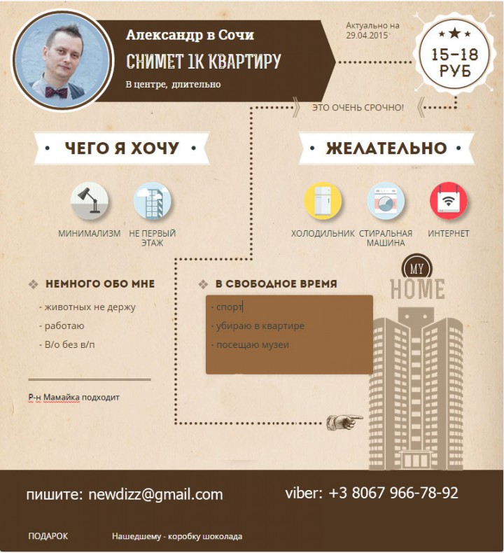 Сниму 1к.кв в центре надолго.