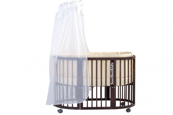 Овальная Детская кроватка - трансформер 8 цветов