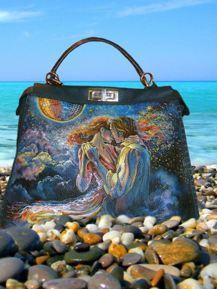 Ручная роспись кожаных сумок и аксессуаров