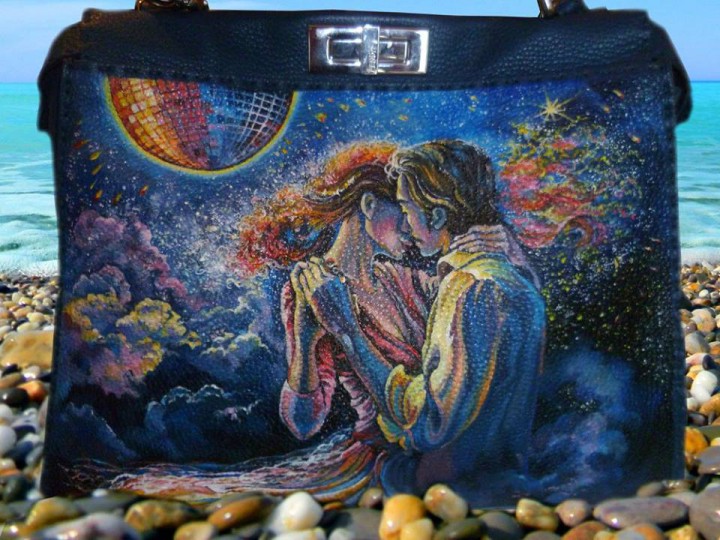Ручная роспись кожаных сумок и аксессуаров