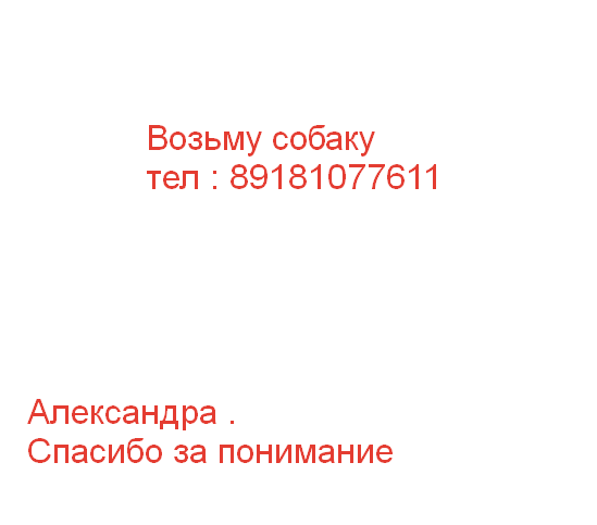 возьму собаку