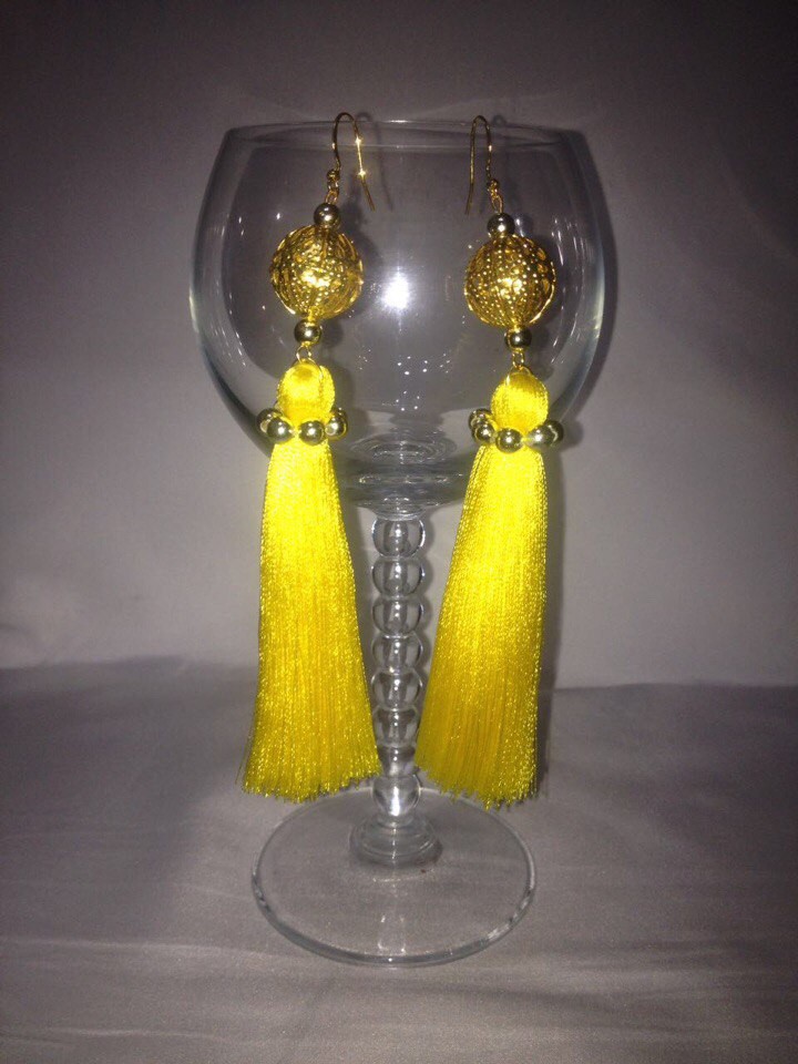 СЕРЬГИ КИСТИ РУЧНОЙ РАБОТЫ