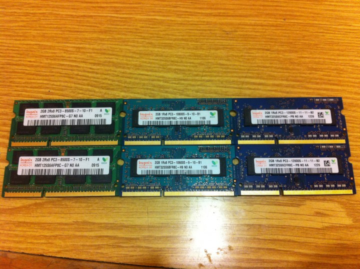 DDR3 SO-dimm 6 штук по 2GB