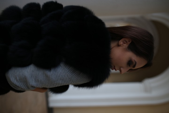 Жилет из песца + натур замша ЛЮКС