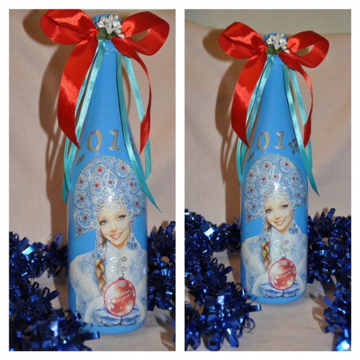 Праздничные бутылки шампанского на Новый год, а также на любой д