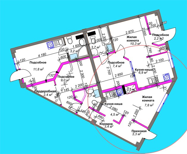 Разделение квартиры на две и более. 